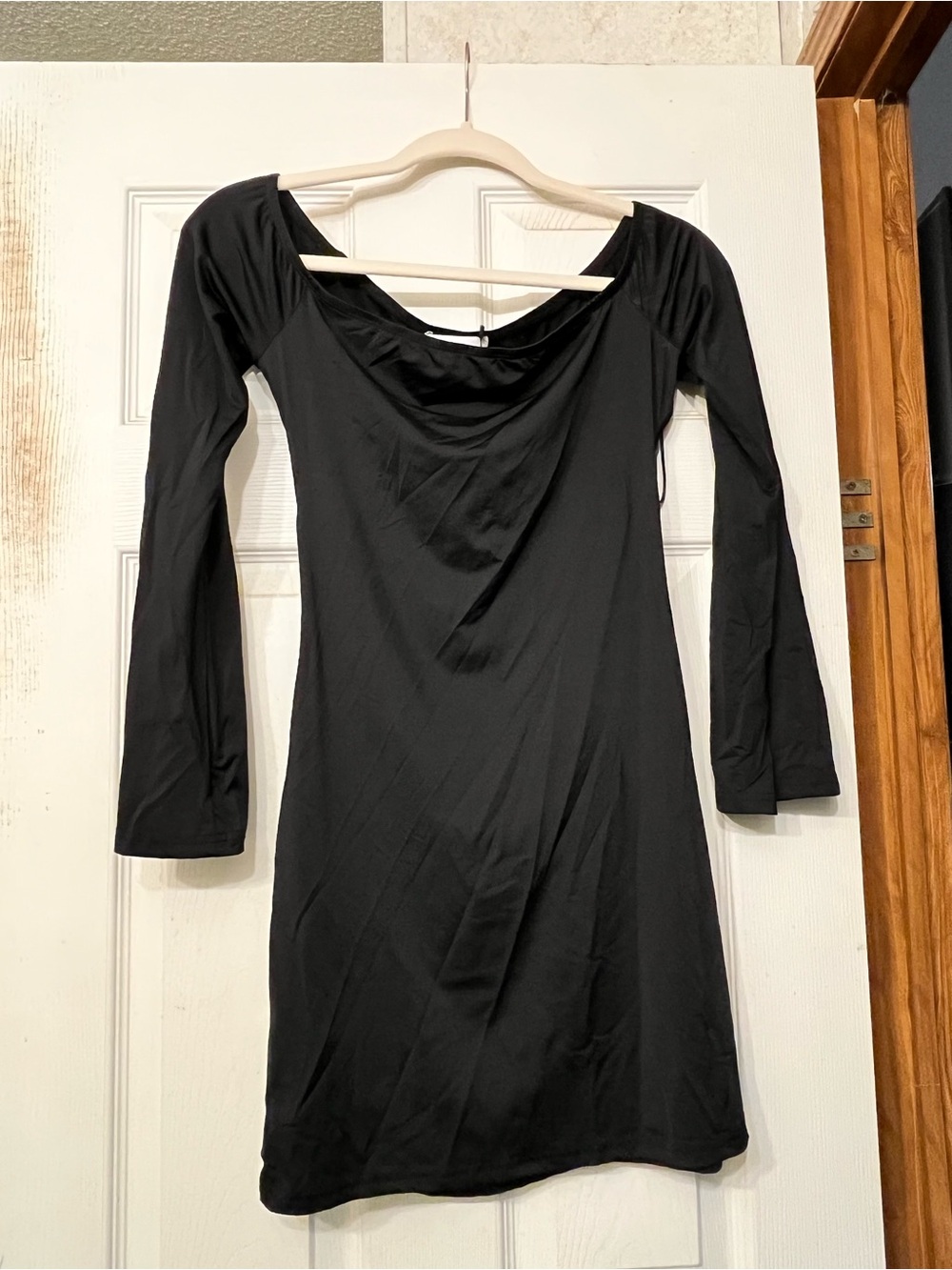 Princess Polly Dayne black mini dress size 6 NWT